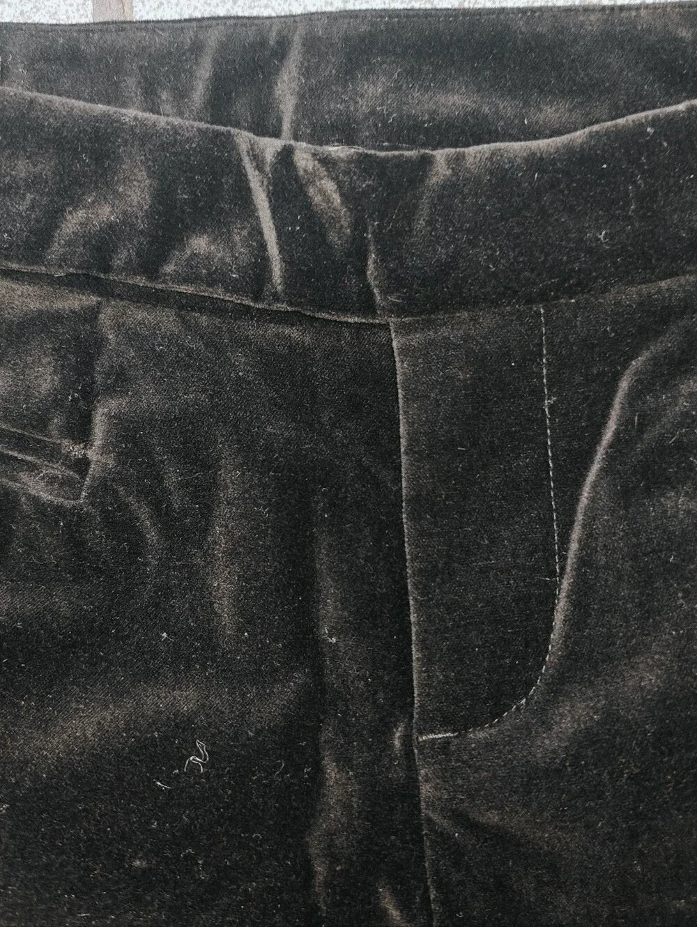 J.peterman Black Velvet Straight Leg Women's Pants Size 8